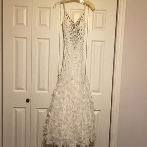Neiman Marcus White Formal Dress-Prom dress